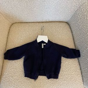 Janie and Jack Baby Boy Quilted Cardigan / Bomber Jacket (3-6 mo)